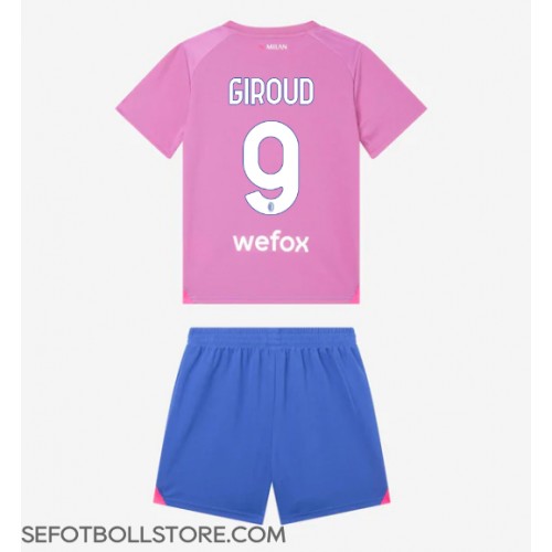 AC Milan Olivier Giroud #9 Replika babykläder Tredjeställ Barn 2023-24 Kortärmad (+ korta byxor)